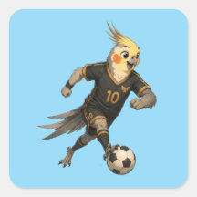 Niedlicher Nymphensittich-Fußballspieler