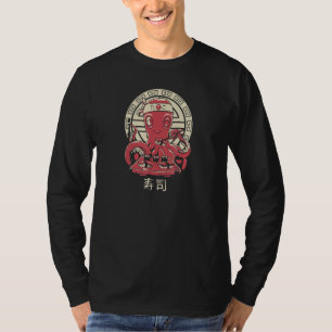 Niedlicher Octo Sushi Bar Roher Fisch Roll Cook fo T-Shirt