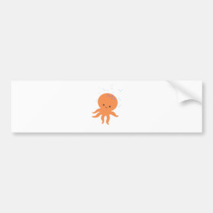 Niedlicher Octopus-Cartoon Autoaufkleber