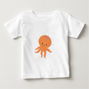 Niedlicher Octopus-Cartoon Baby T-shirt