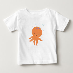 Niedlicher Octopus-Cartoon Baby T-shirt