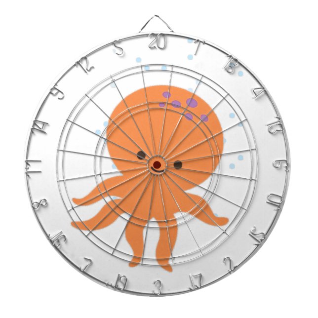 Niedlicher Octopus-Cartoon Dartscheibe (vorne)