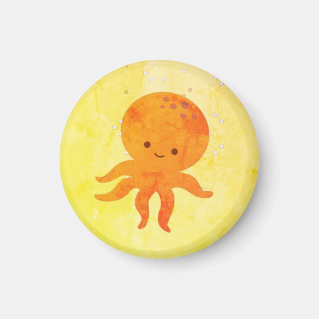 Niedlicher Octopus-Cartoon Magnet (Vorne)
