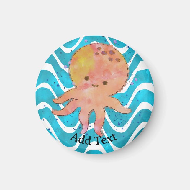 Niedlicher Octopus-Cartoon Magnet (Vorne)