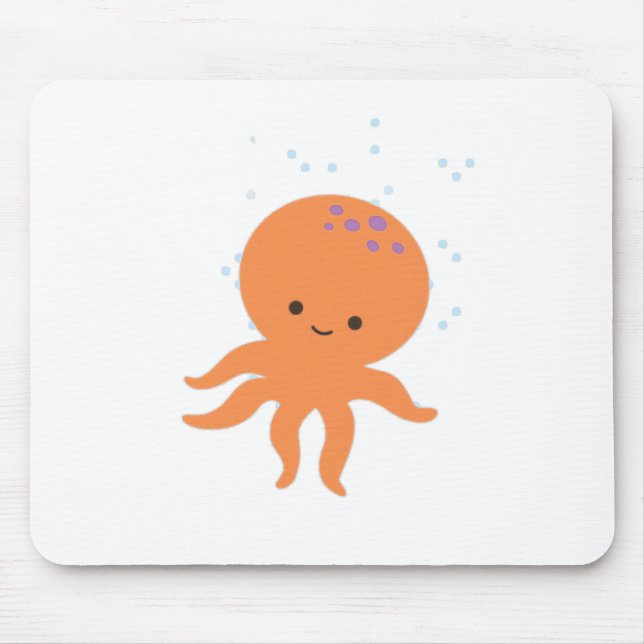 Niedlicher Octopus-Cartoon Mousepad (Vorne)