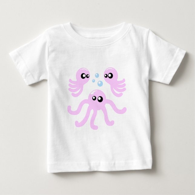 Niedlicher Octopus-Säugling-T - Shirt (Vorderseite)