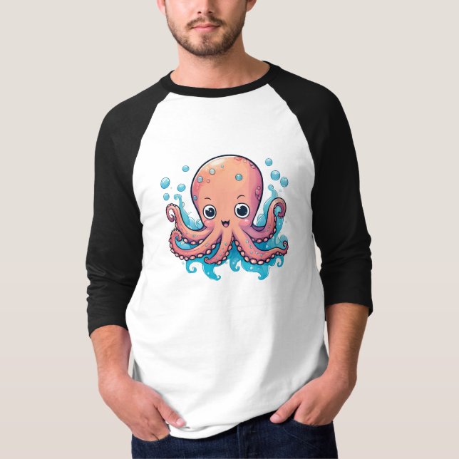 Niedlicher Octopus-T - Shirt - Ocean Lover's Delig (Vorderseite)