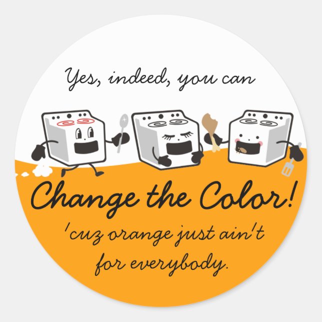 Niedlicher Ofenkochhalter Runder Aufkleber (Vorderseite)