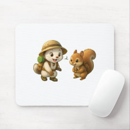 Niedlicher Okojo und Eichhörnchen – Okojo und Freu Mousepad
