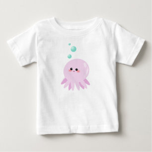 Niedlicher Oktopus-Cartoon Baby T-shirt