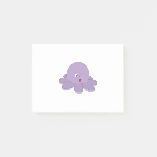 Niedlicher Oktopus Post-it Klebezettel (Vorderseite)