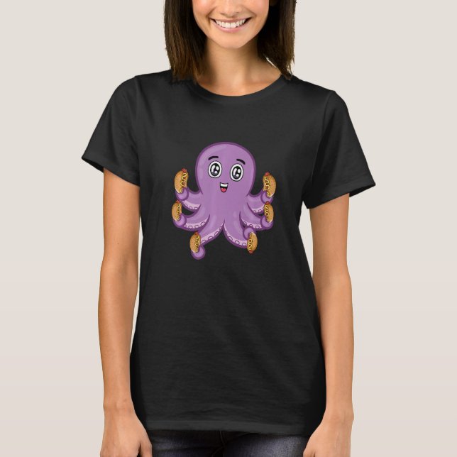 Niedlicher Oktopus T-Shirt (Vorderseite)
