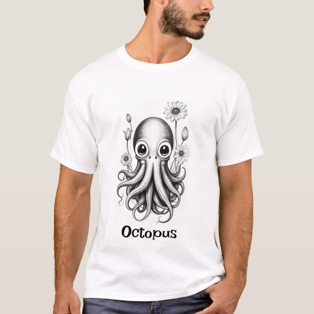 Niedlicher Oktopus T-Shirt (Vorderseite)