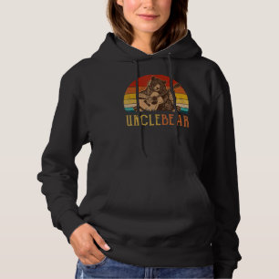Niedlicher Onkel Bär Vintag Vatertag Retro Vater G Hoodie