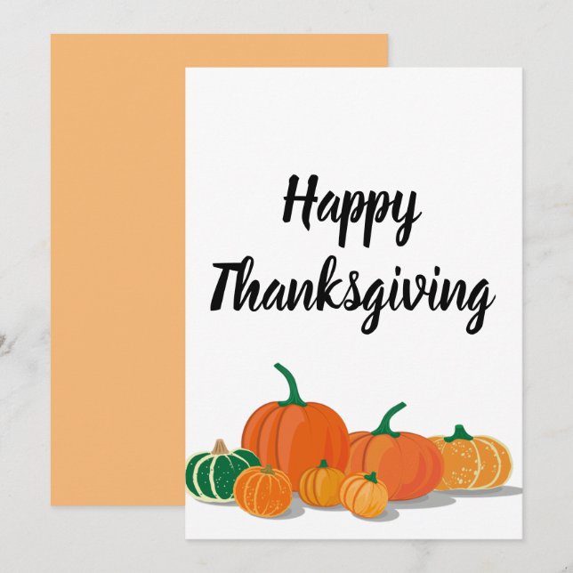 Niedlicher Orange Pumpkin Gewürz Einladung (Vorne/Hinten)