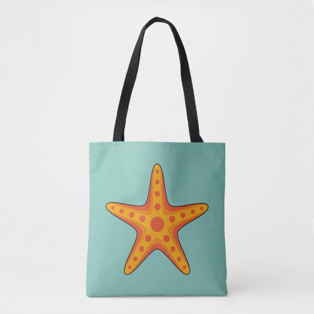 Niedlicher Orange Starfish Cartoon (Vorderseite)