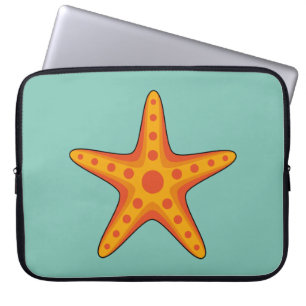 Niedlicher Orange Starfish Cartoon Laptopschutzhülle
