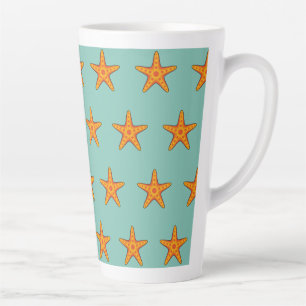 Niedlicher Orange Starfish Cartoon Milchtasse