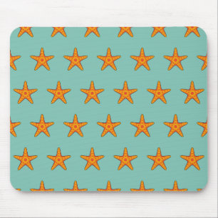 Niedlicher Orange Starfish Cartoon Mousepad