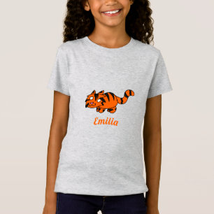 Niedlicher Orange Tiger Cartoon Zeichnend T - Shir T-Shirt
