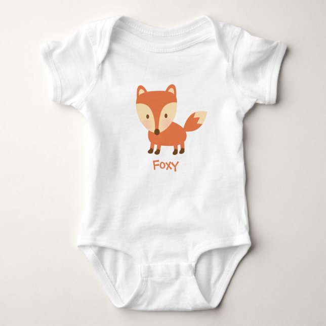 Niedlicher orange WaldFox für Babys Baby Strampler (Vorderseite)