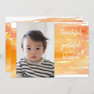 Niedlicher Orangefarbener AhornblätterErntedank Einladung