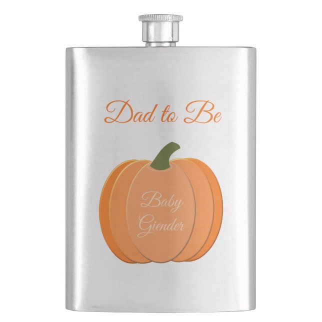 Niedlicher orangefarbener neutraler Pumpkin-Vater Flachmann (Vorderseite)