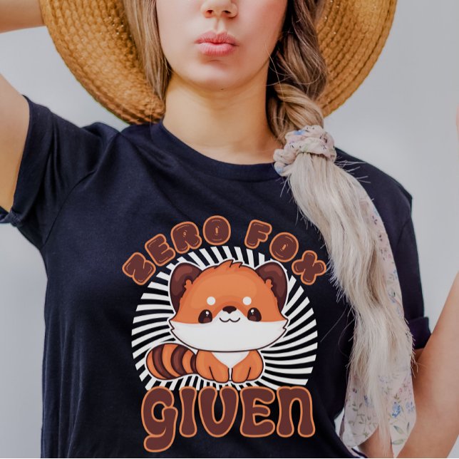 Niedlicher Orangenfox Funny Foxes Puns Zero Fox ge T-Shirt (Von Creator hochgeladen)