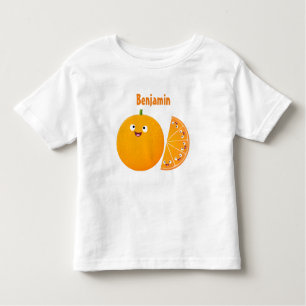 Niedlicher Orangenfrucht-Cartoon Kleinkind T-shirt