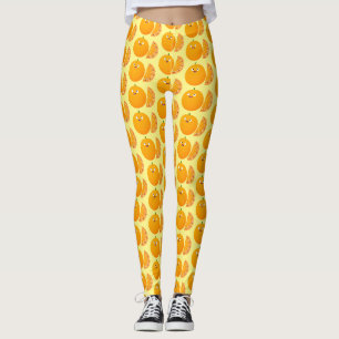 Niedlicher Orangenfrucht-Cartoon Leggings