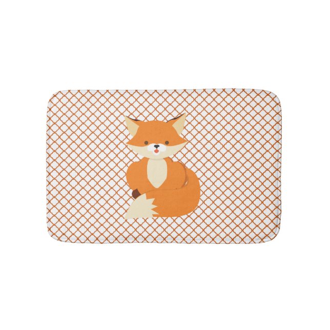 Niedlicher Orangenfuchs Badematte (Vorderseite)