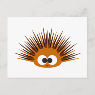 Niedlicher Orangensee Urchin Postkarte