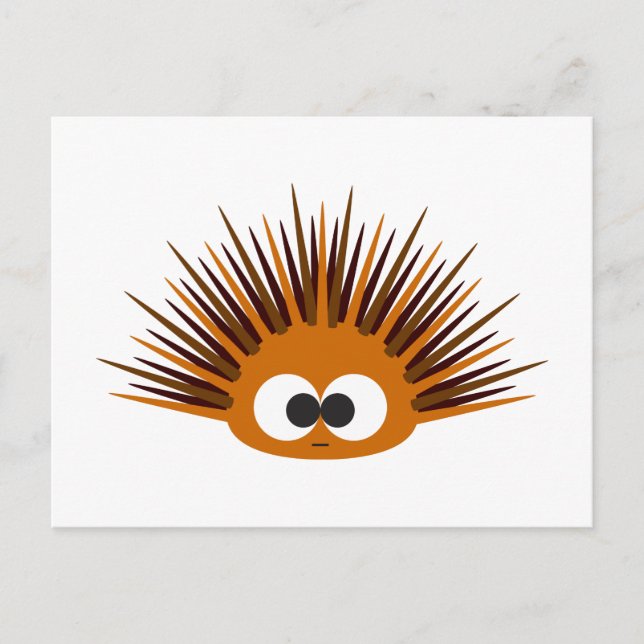 Niedlicher Orangensee Urchin Postkarte (Vorderseite)