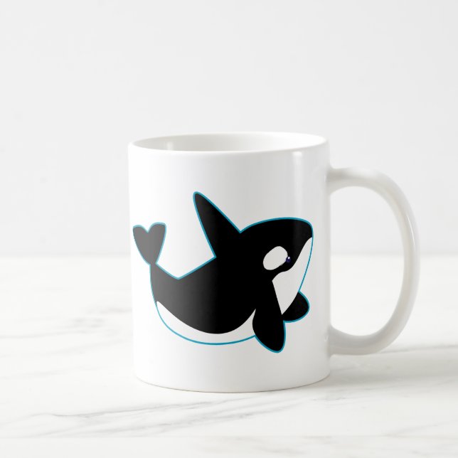 Niedlicher Orca (Mörder-Wal) Tasse (Rechts)