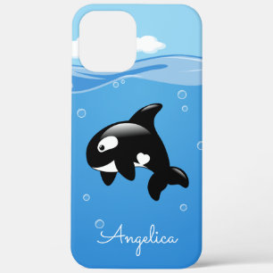 Niedlicher Orca-Wal im Ozean mit Individuelle Name Case-Mate iPhone Hülle