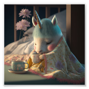 niedlicher orientalischer T - Shirt Unicorn Fotodruck