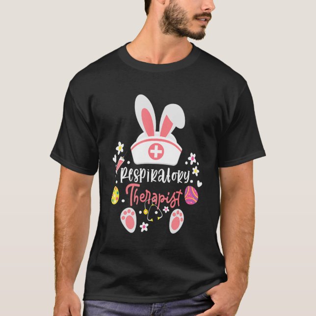 Niedlicher Osteratmungstherapeut Rt Bunny Oars Ea T-Shirt (Vorderseite)