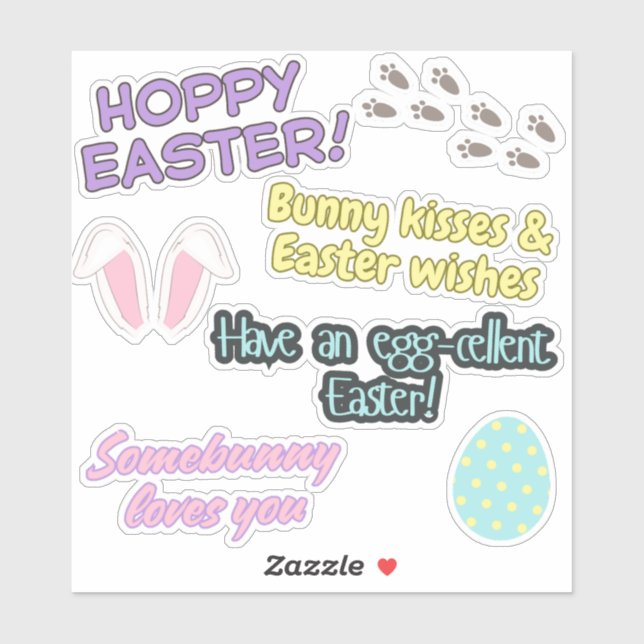 Niedlicher Osteraufkleber Aufkleber (Blatt)