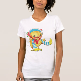 Niedlicher Osterchic auf weißem T-Shirt