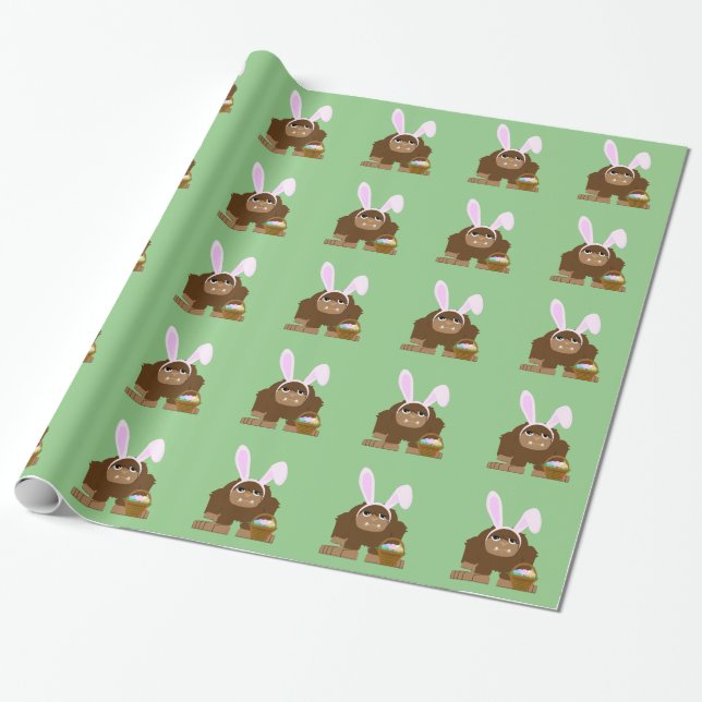 Niedlicher Osterfuß Geschenkpapier (Ungerollt)