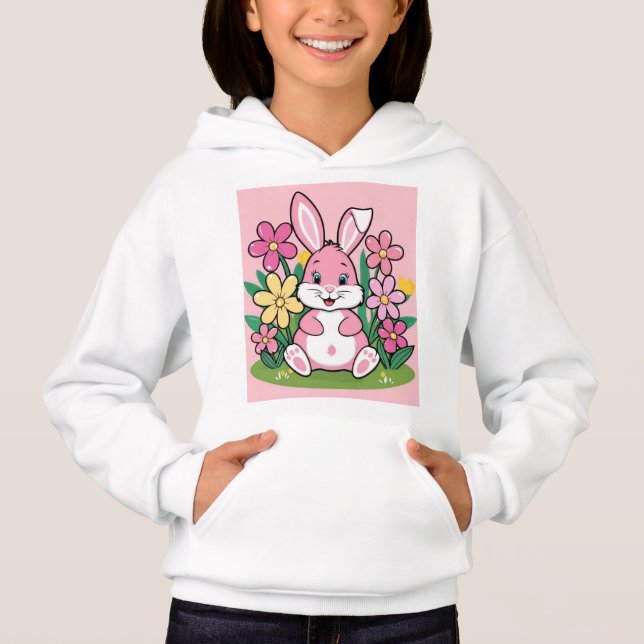 niedlicher Osterhase Hoodie (Vorderseite)