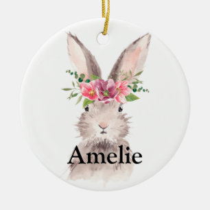 Niedlicher Osterhase Keramik Ornament