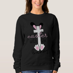 Niedlicher Osterhase mit Geparkbrille für die Mama Sweatshirt