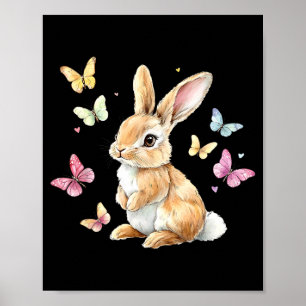 Niedlicher Osterhase Schmetterling Niedlicher Oste Poster