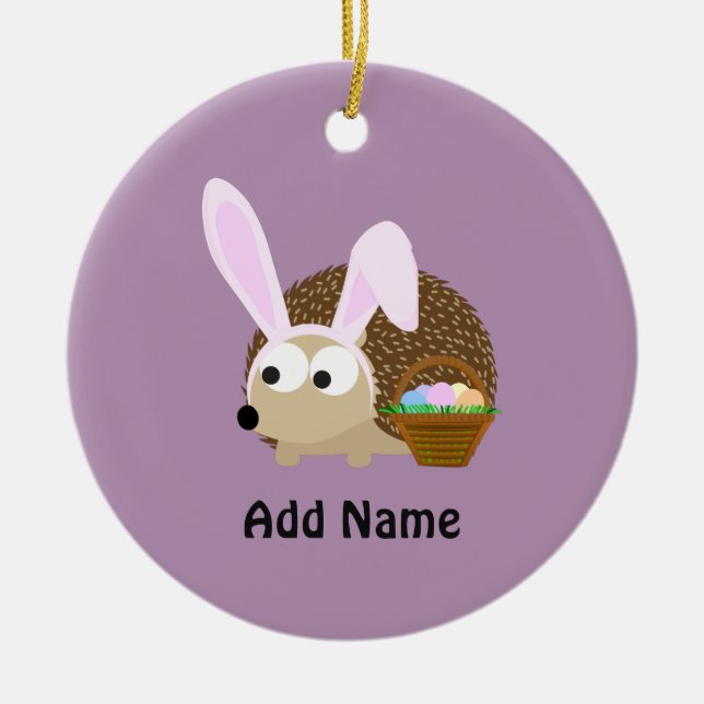 Niedlicher OsterIgel Keramik Ornament (Vorne)
