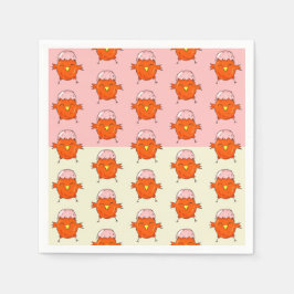 Niedlicher Osterkick mit Eggshell Muster Party Serviette