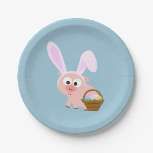 Niedlicher Osterpfeifen Pappteller