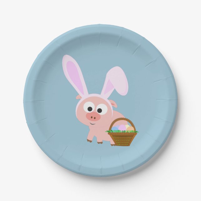 Niedlicher Osterpfeifen Pappteller (Vorderseite)