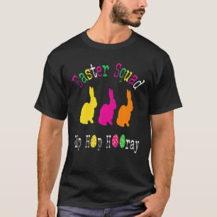 Niedlicher Osterplatz glückliche Osterfrauen Jugen T-Shirt