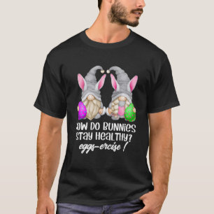 Niedlicher Ostertrainingspuffer für Gymnastikfrau T-Shirt